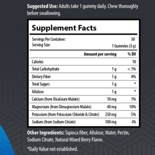 Fluenc Hydra Chews Wild Berry Electrolyte Support Gummies