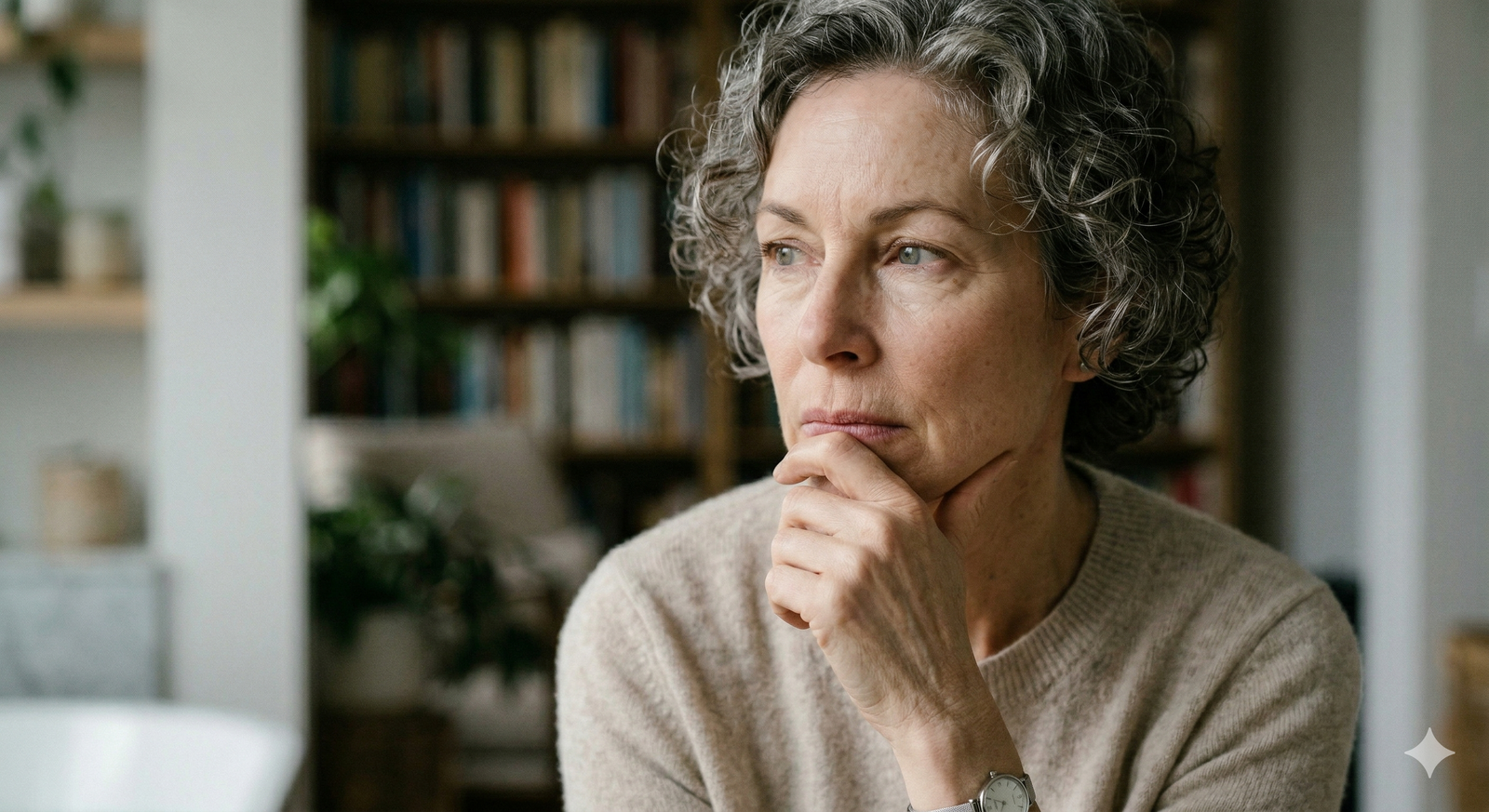 Older woman thinking and wanting to feel sharp again